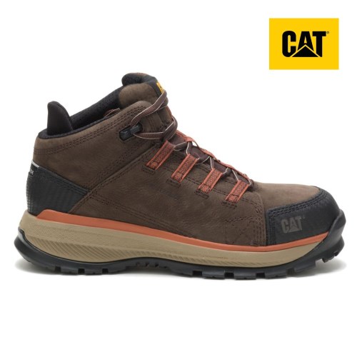 CAT Utilize Waterproof Alloy Toe Men's Work Boots Chocolate (AU I-153) Australia
